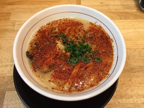 「辛口の豚骨ラーメン  780円」@福島壱麺の写真