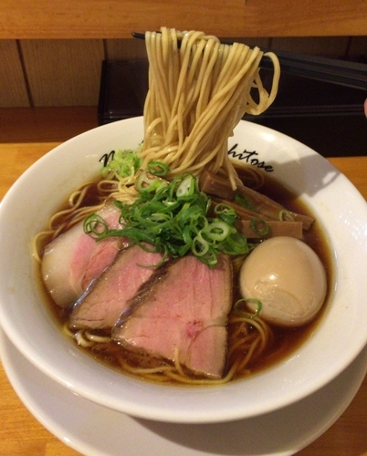 「醤油(細麺)¥750 味玉サービス」@麺庵ちとせの写真