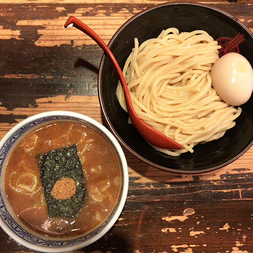 「半熟煮玉子つけ麺（並）」@つけ麺専門店 三田製麺所 恵比寿南店の写真