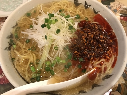 「ラー油ラーメン720円」@鉄板居酒屋夢はな 元気の写真
