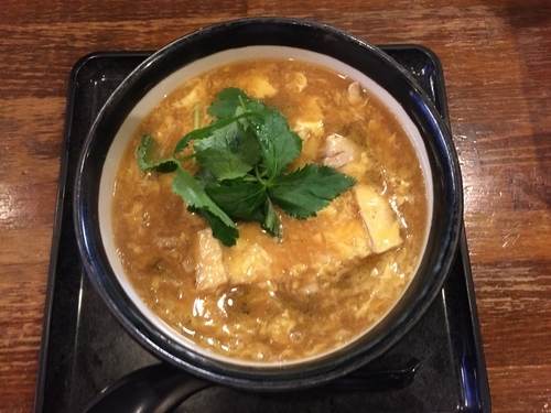 「【限定】けいらん親子あんかけそば  800円」@上本町 麺乃家の写真