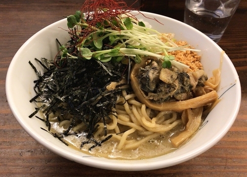 「牡蠣焼きRAMEN★～すき焼き風に～(ゲリラ限定15食)」@貝だしラーメン 貝ガラ屋の写真