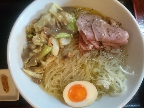 「【限定】ローストポークと春キャベツのアンチョビソースらーめん」@和風らーめん 凪の写真