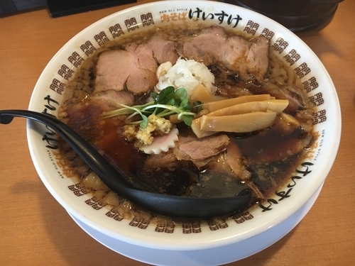 「背脂 肉そば」@肉そば けいすけ 春日部店の写真