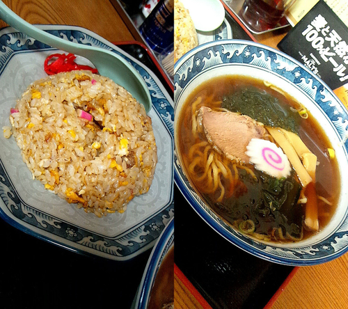 「『ラーメン+半チャーハンセット(￥850)』」@ラーメン食堂 英福の写真
