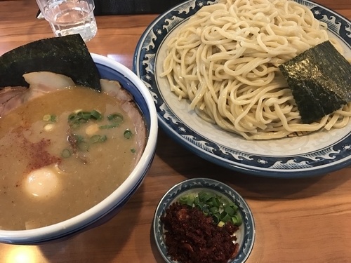 「特製つけそば 特盛 エビ辛し」@浜屋 五反田店の写真