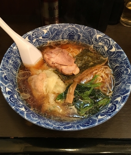 「わんたんめん（￥600）」@肉厚わんたん麺と手作り焼売 ら麺亭 浅草支店の写真
