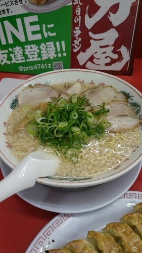 「コク旨ラーメン(大盛り)＋無料餃子」@ラーメン魁力屋 武蔵村山店の写真