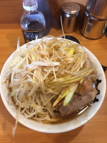 「小ラーメン（ニンニク）＋ねぎ」@ラーメン二郎 八王子野猿街道店2の写真