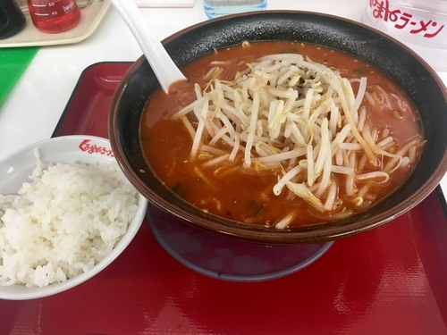 「大辛カレーラーメン¥740+サービス小ライス」@くるまやラーメン 保谷新町店の写真