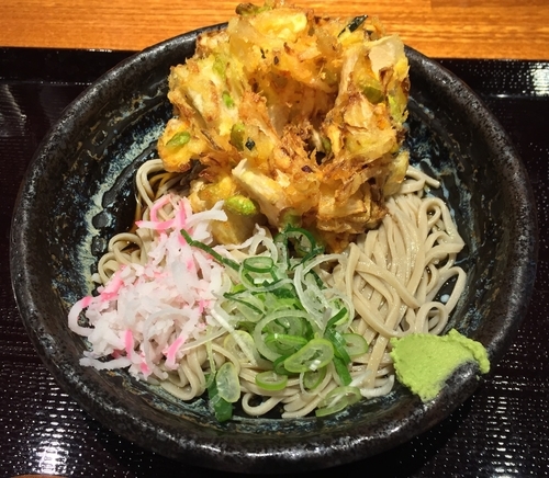 「天ぷらそば・冷（￥400）」@蕎麦 冷麦 嵯峨谷 秋葉原店の写真