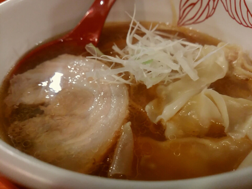 「【限定】えび塩わんたんめん900円＋α」@麺処 あす花の写真