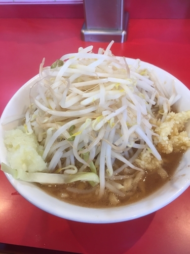「ミニラーメンヤサイニンニクタマネギ」@麺屋 桐龍の写真