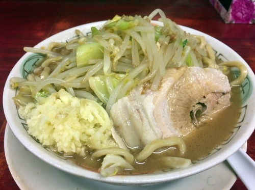 「がっつりらーめんニンニク（800円）」@博多長浜らーめん 楓神の写真