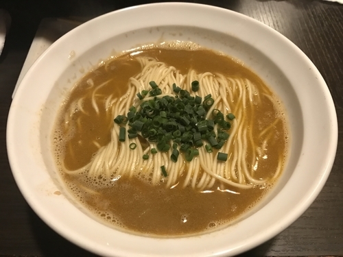 「鮟肝と牡蠣の合わせそば」@灰汁中華 丿貫 福富町本店の写真