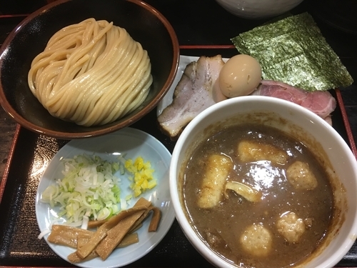 「特製つけ麺 980円 並 東北トッピング 100円」@濃厚宗田つけめん 麺屋縁道の写真