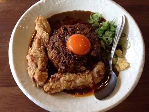 「元祖台湾カレー（並盛）+カラアゲ（2コ）」@元祖台湾カレーの写真