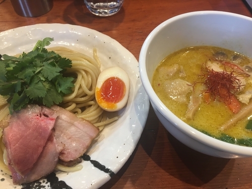 「【限定】グリーンカレーつけ麺900円」@麺処 ほん田の写真