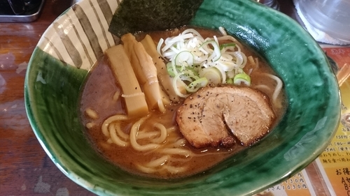 「らーめん 大(680円＋100円)＋わりめし(100円）」@麺や 璃宮の写真