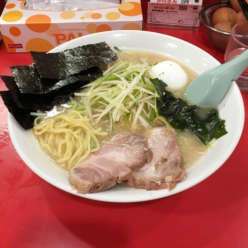 「ねぎラーメン（中盛り）玉子　￥９００」@かいざん 西船橋店の写真