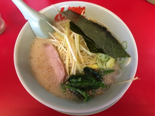 「塩ラーメン＋味付け白髪ネギ」@山岡家 館林店の写真
