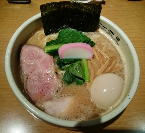 「味玉豚骨そば(3月24～27限定) 850円」@麺屋 江武里の写真