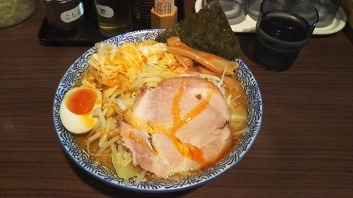 「味噌辛ねぎらーめん（大）+味玉（クーポン）」@赤坂 麺道 いってつの写真