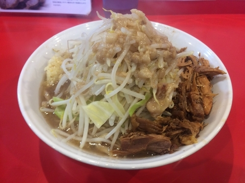 「小ラーメン 野菜チョイ油ニンニクほぐし」@麺屋 桐龍の写真