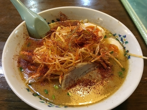 「ねぎ味噌ラーメン＋煮玉子」@ラーメン蘇洲 須玉店の写真