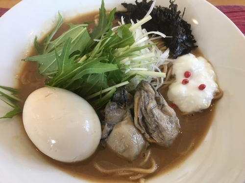 「【限定】  牡蠣そば   専用追い飯」@中華蕎麦 一無庵の写真