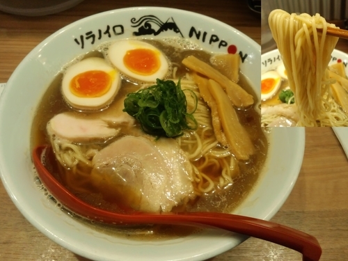 「朝ラー煮干し中華そば680円味玉100円」@ソラノイロ NIPPONの写真