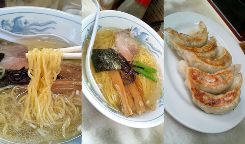 「『しおらーめん+ギョーザ(￥540+430)』」@八海ラーメンの写真