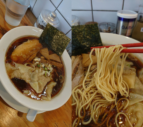 「ワンタン白醤油らーめん小+世田谷ブラックに変更」@らーめん みき屋の写真