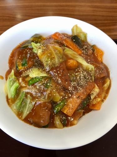 「スタミナ冷しラーメン @750円」@我流食堂 シーサイドひたちなか店の写真