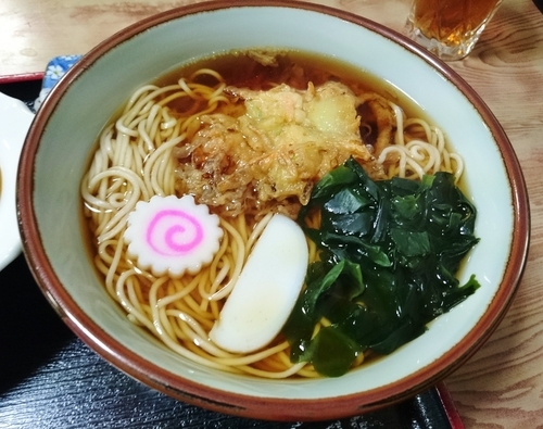 「かき揚げそばセット 850円」@辰巳庵の写真
