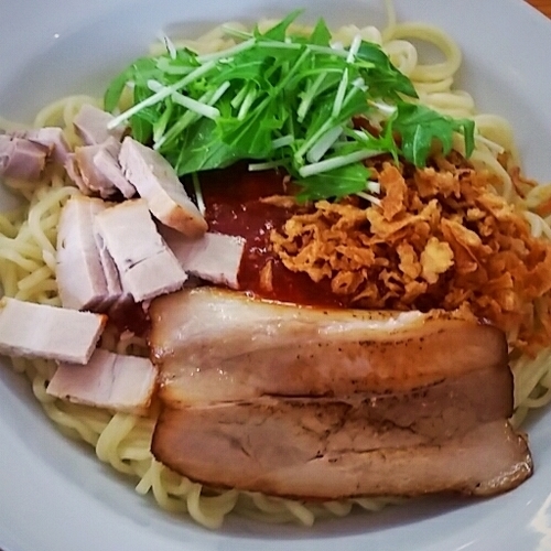 「まぜそば（チリトマト）６５０円」@中華そば 田中製麺の写真