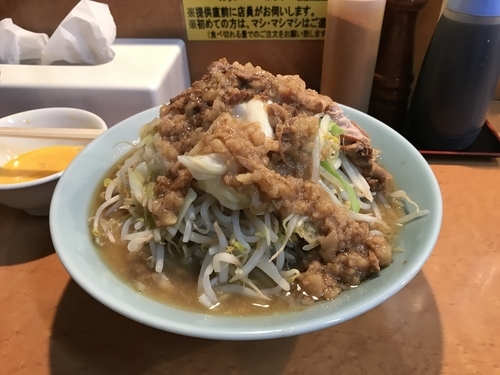 「小ラーメン・野菜普通・アブラマシマシ」@立川マシマシ ロイヤルスープの写真