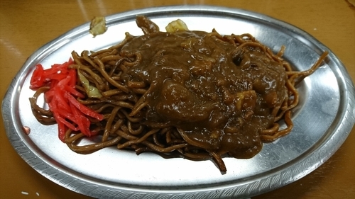 「カレーソース焼きそば　４５０円」@浅草 福ちゃんの写真