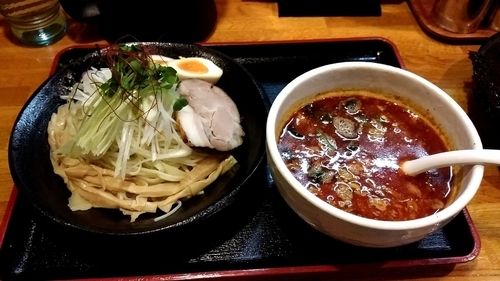 「【気まぐれ限定】辛煮干しつけ麺（細麺）」@麺屋 鶏口の写真