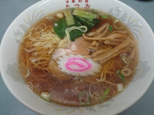 「ラーメン Aセット(ラーメン・半チャーハン)」@中華料理 たつみ 田柄店の写真