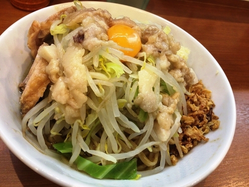 「汁なし（ヤサイニンニクアブラ）」@ラーメンBoo Boo太郎。の写真