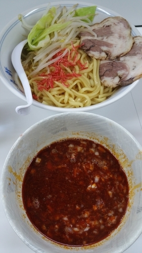 「濃厚ピリ辛海老塩つけ麺(期間限定)」@ラーメンKAZE 本店の写真