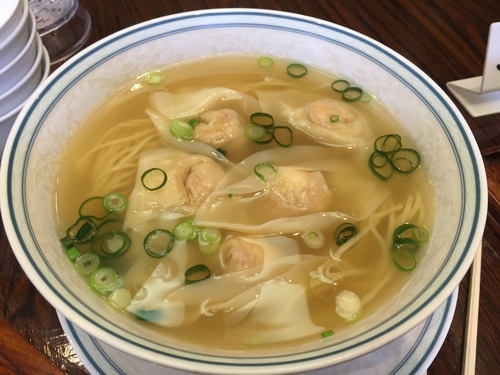 「鮮蝦雲呑麺（全卵麺）」@中華菜館 同發 別館の写真