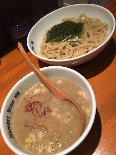 「濃厚つけ麺(煮干)800円(熱盛)」@麺Dining Number Nine 09の写真
