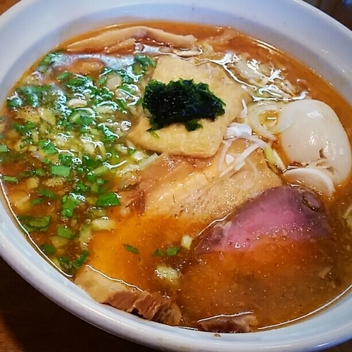 「中華そばエビ風味（塩）７５０円他」@はりけんラーメンの写真