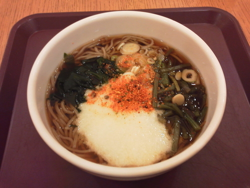 「山菜やまかけそば 810円」@東京シェフズキッチン そば処 羽田あずみ野の写真