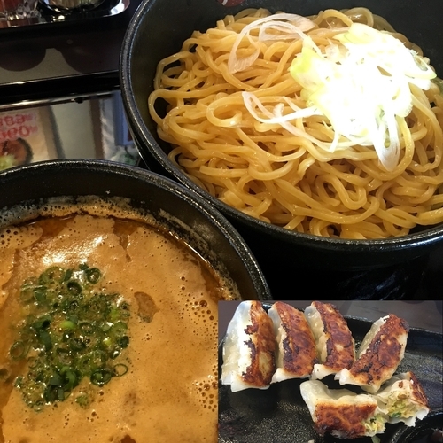 「味噌つけ麺＋餃子」@極味噌本舗 桜土浦インター店の写真