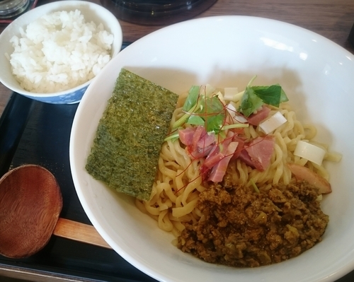 「限定 鴨カレー油そば」@麺屋 葵の写真
