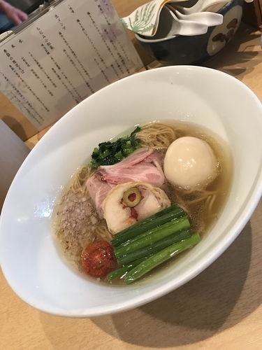 「塩そばたまご」@饗 くろ㐂の写真