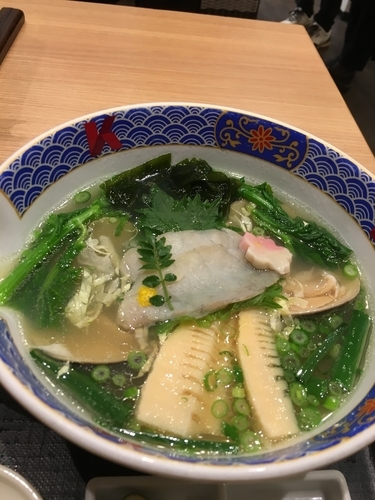 「蛤、筍、ふぐの春潮らーめん」@ふぐだし潮 八代目けいすけ 東急プラザ銀座店の写真